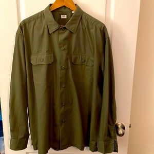 Uniqlo Army Green Shirt Jacket